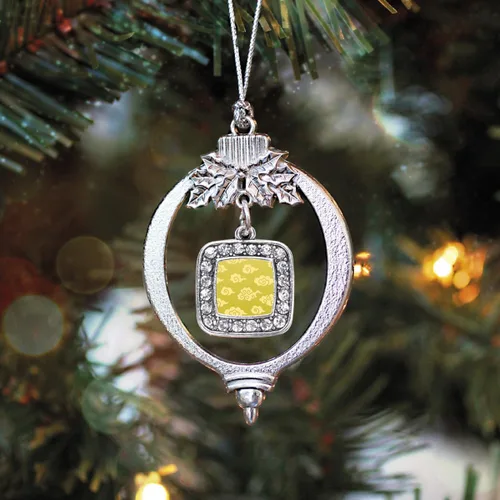 Vista 43 de Inspired Silver - Nana púrpura - Adorno de Navidad plateado - Adorno cuadrado para árbol de Navidad con circonita cúbica - Decoración colgante