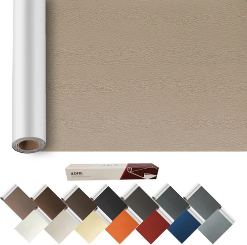 Vista 11 de ILOFRI - Parche de reparación de cuero grande de 60x17 pulgadas, vinilo autoadhesivo y cinta para sofá, asiento de auto, muebles, tapicería, sillas
