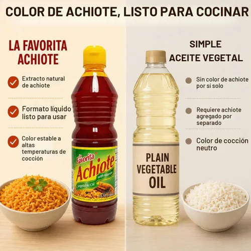 Vista 6 de LA FAVORITA Aceite vegetal con ANNATO 16.9 onzas