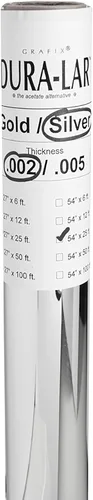 Vista 22 de Grafix Dura-Lar Película, 0.002 in, Plata, 54 in x 12 ft