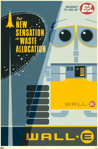 Vista 12 de Trends International Disney Pixar Wall-E - Póster de pared New Sensation, 14.72 x 22.37 pulgadas, versión enmarcada de madera de granero