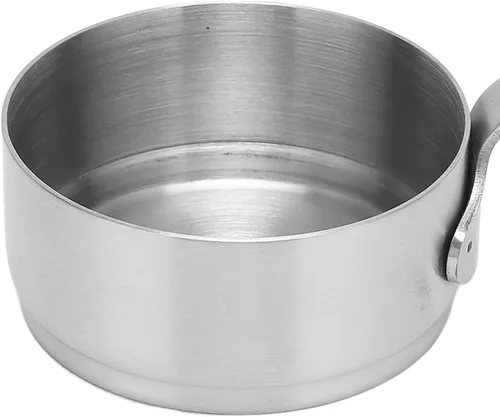 Vista 8 de 2 mini salsas de acero inoxidable, capacidad de 5.5 onzas, plata, sin tapa, apilable, adecuado para el hogar, restaurante, picnic