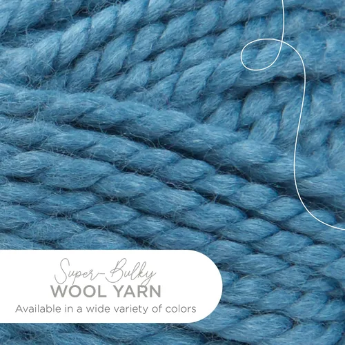 Vista 2 de Lion Brand Yarn - Ovillo de lana Wool-Ease Thick & Quick color fuerza aérea