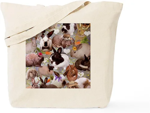 Vista 31 de CafePress Lop Eared Bunny - Bolsa de lona reutilizable beige, Caqui, S
