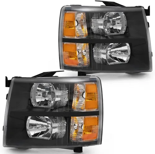 Vista 16 de PIT66 Conjunto de faros laterales izquierdos, compatible con Chevy Silverado 1500 2007-2013, Silverado 2500 3500 2007-2014 y HD Lente transparente