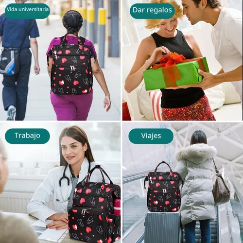 Vista 7 de Mochila de Enfermera Gatycallaty, Corazón, Estándar