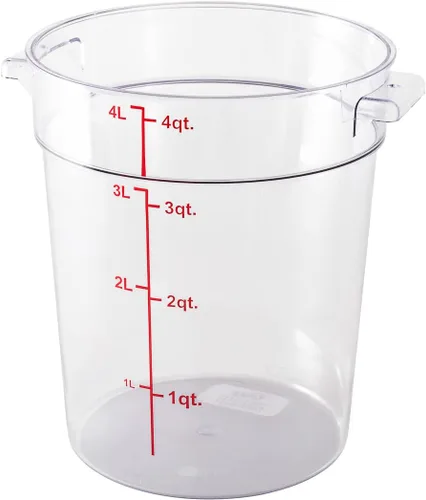 Vista 11 de Restaurantware Met Lux - Contenedor de almacenamiento de alimentos de 8 cuartos de galón, 1 recipiente redondo de almacenamiento comercial, tapa se