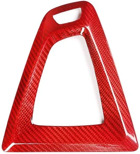Vista 4 de YIWANG 100% rojo de fibra de carbono real coche interior consola central palanca de cambios cubierta panel para BMW M2 F87 M3 F80 M4 F82 F83 M5 M6