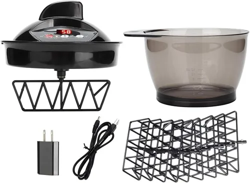 Vista 7 de Mezclador eléctrico, licuadora eléctrica, con balanzas para mezclar, enchufe de EE. UU., mezclador automático de crema para peluquería y hogar