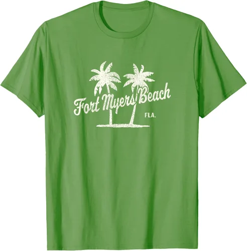 Vista 24 de Fort Myers Beach Florida Vintage 70s Palm Trees Graphic T-Shirt