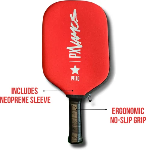 Vista 6 de PELLO PXVamos - Paleta de pickleball de fibra de carbono cruda Aprobado por USAPA Toray 700 fibra de carbono Núcleo de panal de polipropileno