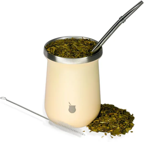 Vista 9 de Materos Taza de yerba mate de alta calidad, elegante, funcional y duradero, diseño camionero de cerámica, taza ecológica y elegante para una