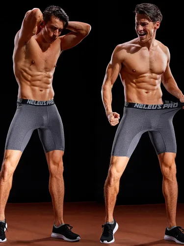 Vista 11 de NELEUS Paquete de 3 pantalones cortos de compresión para hombre