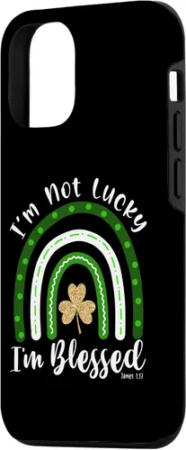 Vista 2 de iPhone 15 St Patricks day I'm not Lucky I'm Blessed Rainbow - Funda para mujer