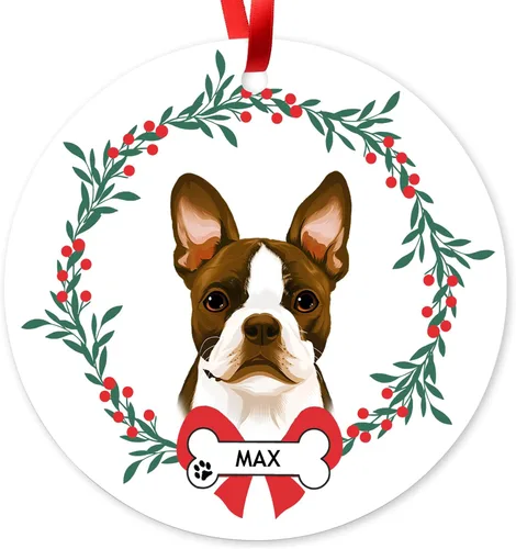 Vista 18 de Adorno de Navidad personalizado de Beagle, adorno personalizado con nombre de mascota, regalos para los amantes de los perros Beagle, decoración