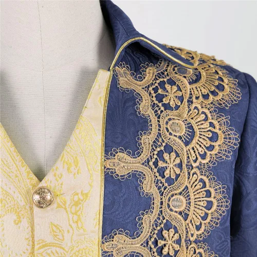 Vista 5 de Crubelon Chaqueta medieval steampunk para hombre, estilo gótico, victoriano, uniforme