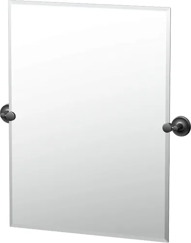 Vista 6 de Gatco Designer II - Espejo rectangular sin marco, cromado, montado en la pared, 24 pulgadas de alto x 19.50 pulgadas de ancho, espejo biselado