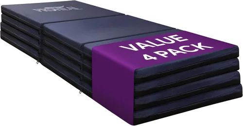 Vista 5 de Alfombrilla de espuma para adultos mayores, paquete de 4 – Prevención de caídas gruesa de doble pliegue para personas mayores y niños – Tapete