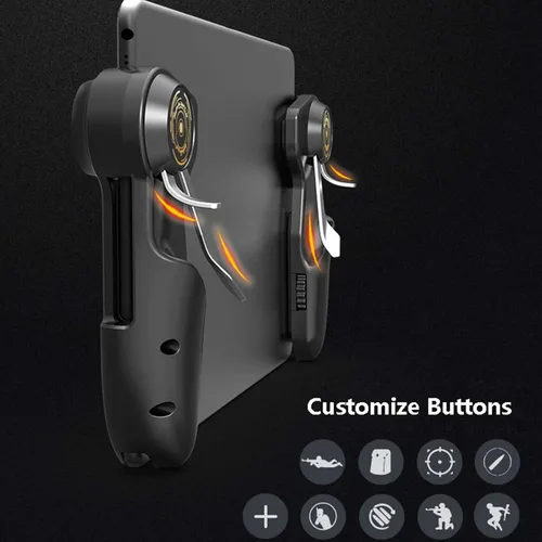 Vista 6 de LICHIFIT Six Finger Game Joystick Trigger Handle L1R1 Shooter Fire Aim Button Gamepad Controller for iPad Tablet PUBG Game Accessories