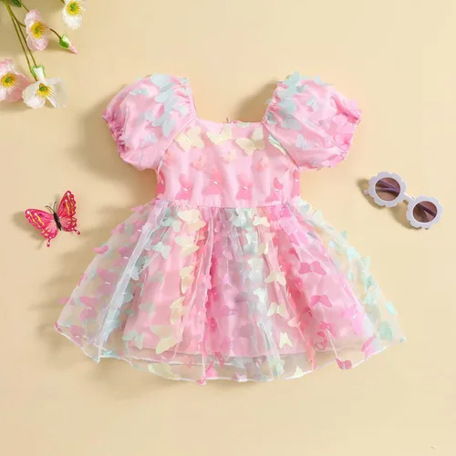 Vista 2 de Disfraz de Halloween para bebé, disfraz de hada, sin mangas, tutú de princesa, alas pequeñas, traje de mariposa, fiesta de cumpleaños