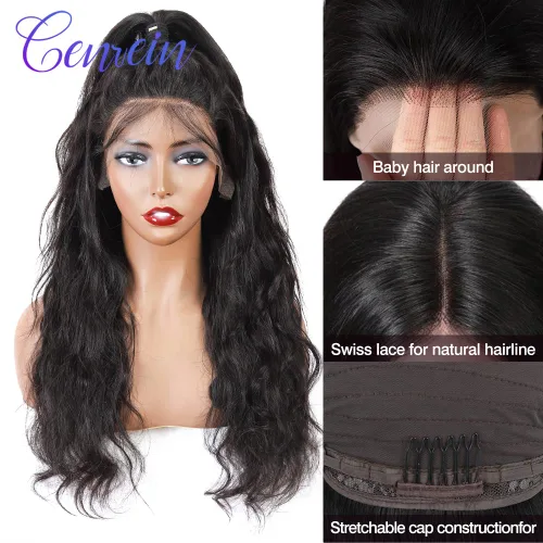 Vista 3 de Cabello humano ondulado con cierre frontal de encaje HD 4 x 4, cierre de encaje con cabello de bebé, cabello humano 100% virgen brasileño