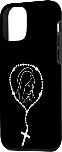 Vista 41 de iPhone 16 Rosario Virgen María Dios Jesús Fe Religioso Católico Estuche de Regalo