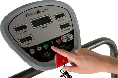 Vista 4 de Fitness Reality Tre5000 - Cinta de correr eléctrica plegable compacta con pulso cardíaco
