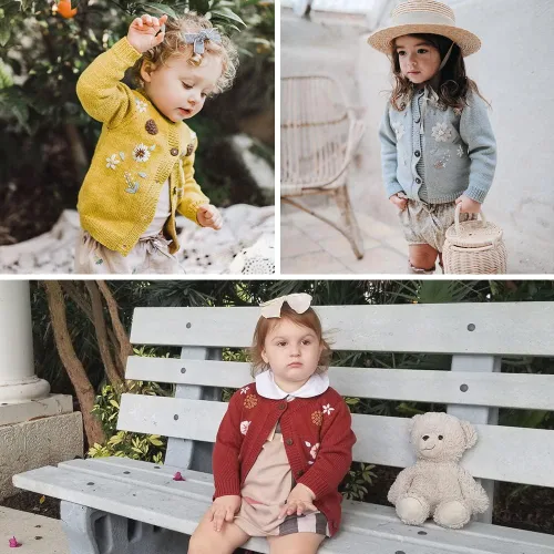 Vista 2 de Simplee - Chándal para niña 0-3 años color blanco y rosa