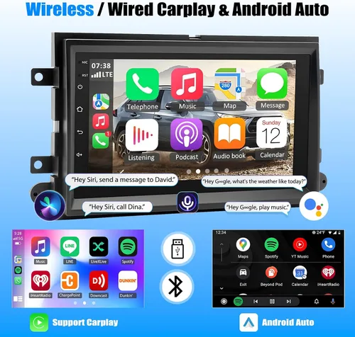 Vista 3 de Radio estéreo para coche Android 13 para Ford F-150 2009-2012 con CarPlay
