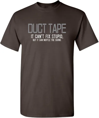 Vista 17 de Duct Tape It Can't Fix Stupid But It Can Muffle The Sound T Shirt Negro