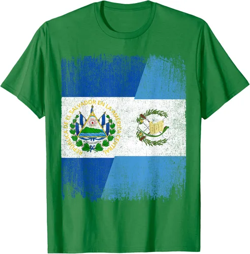 Vista 5 de Camiseta Half El Salvador Bandera de Guatemala con raíces guatemaltecas