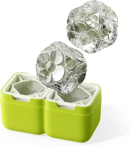 Vista 11 de ZOKU Juego de 2 moldes de hielo de silicona, coronas de rey y reina, moldes grandes de hielo para cócteles artesanales, mantienen las bebidas más