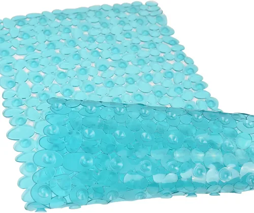 Vista 8 de SONGZIMING Tapete de Bañera Antideslizante de Guijarros para Baño y Ducha con Orificios de Drenaje, Tapete con Ventosas para Bañera