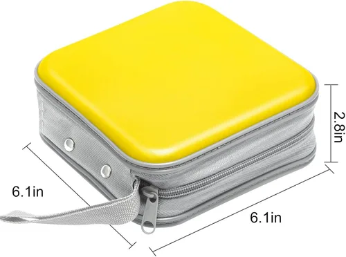 Vista 6 de Siveit Funda para CD, capacidad para 40 unidades, para CD/DVD, cartera, de plástico duro, DVD, carpetas de almacenamiento para automóvil, hogar
