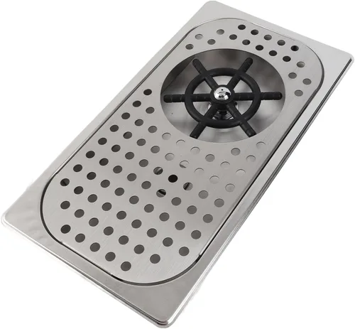 Vista 7 de Glass Rinser, 304 Stainless Steel Automatic Cup Washer for Home Bar Coffee Shop, with Drain Drip Tray