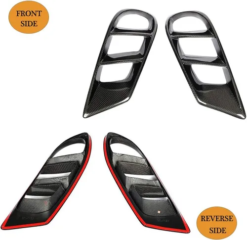 Vista 4 de Cubierta de parrilla para lámpara antiniebla para Mercedes Benz CLS Clase CLS350 CLS400 CLS550 Sport Sedan 2015-2018 salida de fábrica de fibra