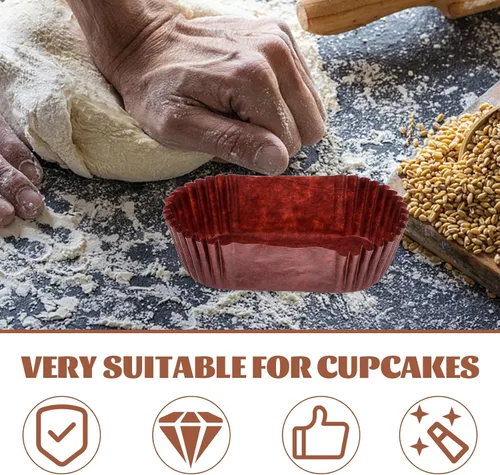 Vista 7 de DOITOOL 1000 vasos de papel ovalados para tartas, forma de barco, a prueba de grasa, forros para cupcakes, resistentes a altas temperaturas
