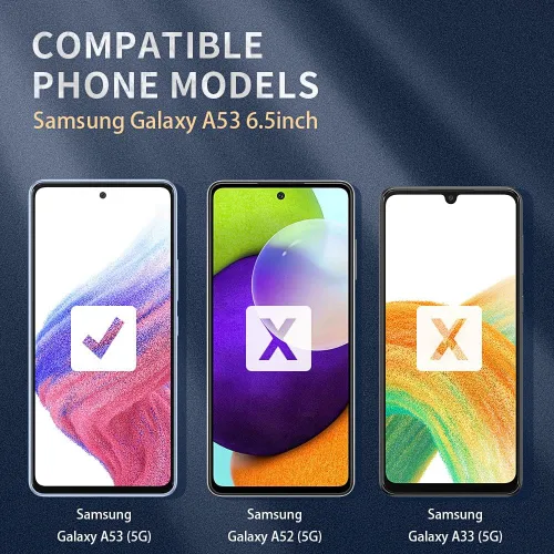 Vista 2 de Funda transparente para Samsung Galaxy A53. Funda protectora de silicona TPU de plástico transparente para Samsung A53 [resistente a los arañazos]
