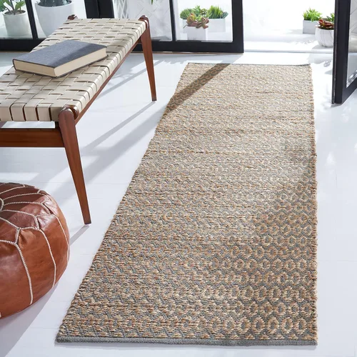 Vista 22 de SAFAVIEH Natural Fiber Collection Runner - 2'3" x 7', Natural & Black, Handmade Hemp, Ideal for The Living Room, Dining, Bedroom (NFB701Z)