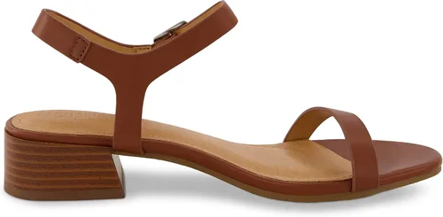 Vista 4 de CUSHIONAIRE Sandalia Fontana con tacón de bloque de una banda para mujer + espuma viscoelástica, anchos disponibles