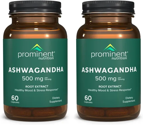 Vista 9 de Prominent Nutrition Suplemento Ashwagandha – Extracto de raíz de Shagandha clínicamente investigado para un estado de ánimo saludable y apoyo al
