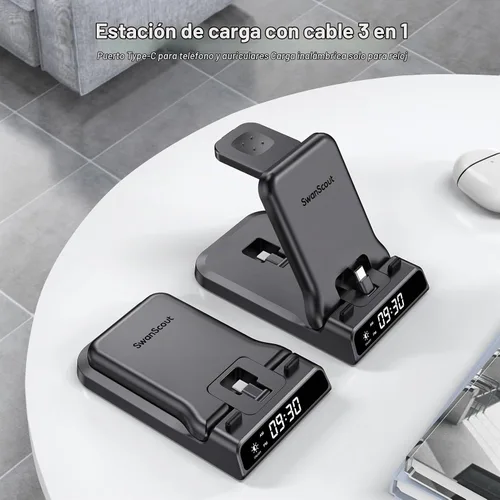 Vista 6 de Estación de carga rápida USB C de 25 W para Pixel 11/Pro/Pro XL y Google