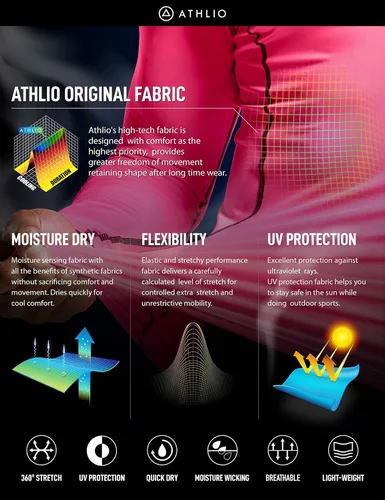Vista 5 de ATHLIO - Paquete de 1 o 3camisetas de compresión de manga larga con FPU 50+ para hombre, camiseta de protección para deportes acuáticos