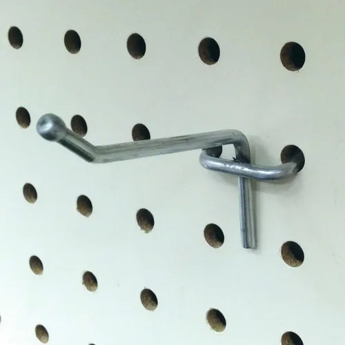 Vista 6 de Ganchos de clavija de 1 pulgada, ganchos para panel de exhibición de tablero perforado, paquete de 40