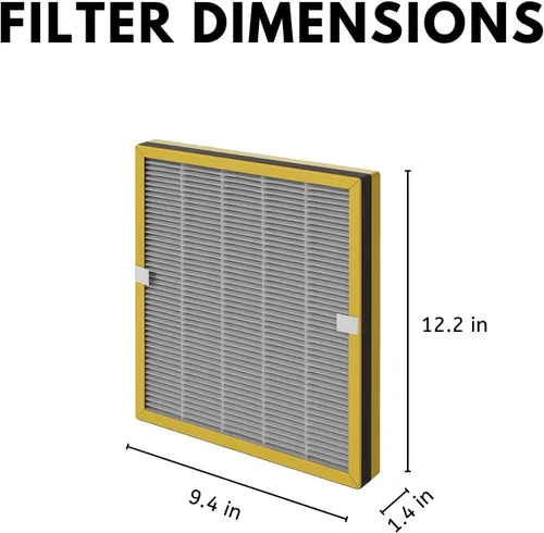 Vista 2 de Nispira Paquete de 1 filtro de repuesto True HEPA TT-AP002 compatible con purificador de aire TaoTronics TT-AP002 con carbón activado que elimina
