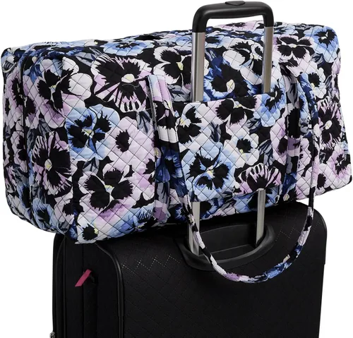 Vista 4 de Vera Bradley Bolsa de viaje plana de algodón para mujer
