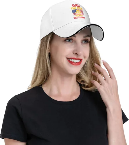 Vista 3 de QIZYOQA Dad The Man The Myth The Legend Baseball Cap for Men Women Adjustable Funny Dad Hat