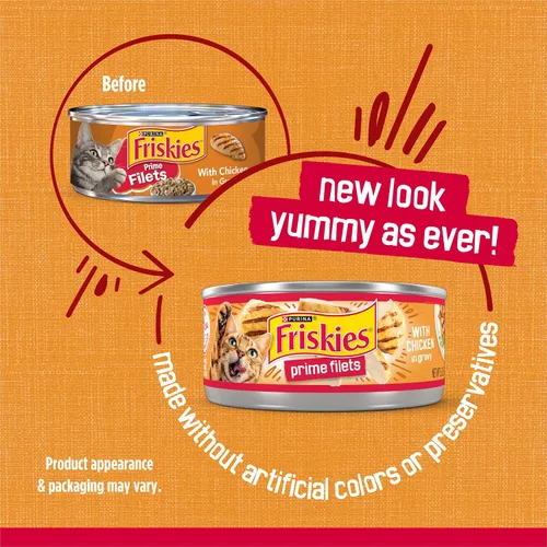 Vista 2 de Comida para gato húmeda Purina Friskies Prime de filete, 24, 5.5 onzas , Filet de primera