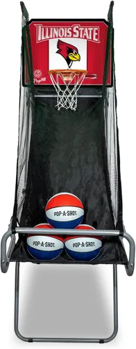 Vista 12 de Pop-A-Shot - Tailgate Game with NCAA Graphics l Arcade Basketball Inside, Out, and On The Go Infrared Sensor Scoring 3 Balls Foldable
