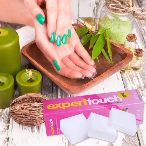 Vista 2 de 1300 piezas de removedor de esmalte de uñas de gel para arte de uñas sin pelusas, almohadilla de algodón con 2 piezas de cutícula de doble cabeza